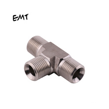 EMT custom sizes Bsp male thread tee way forged  fittings hydraulic adapter with DNV GL certificate